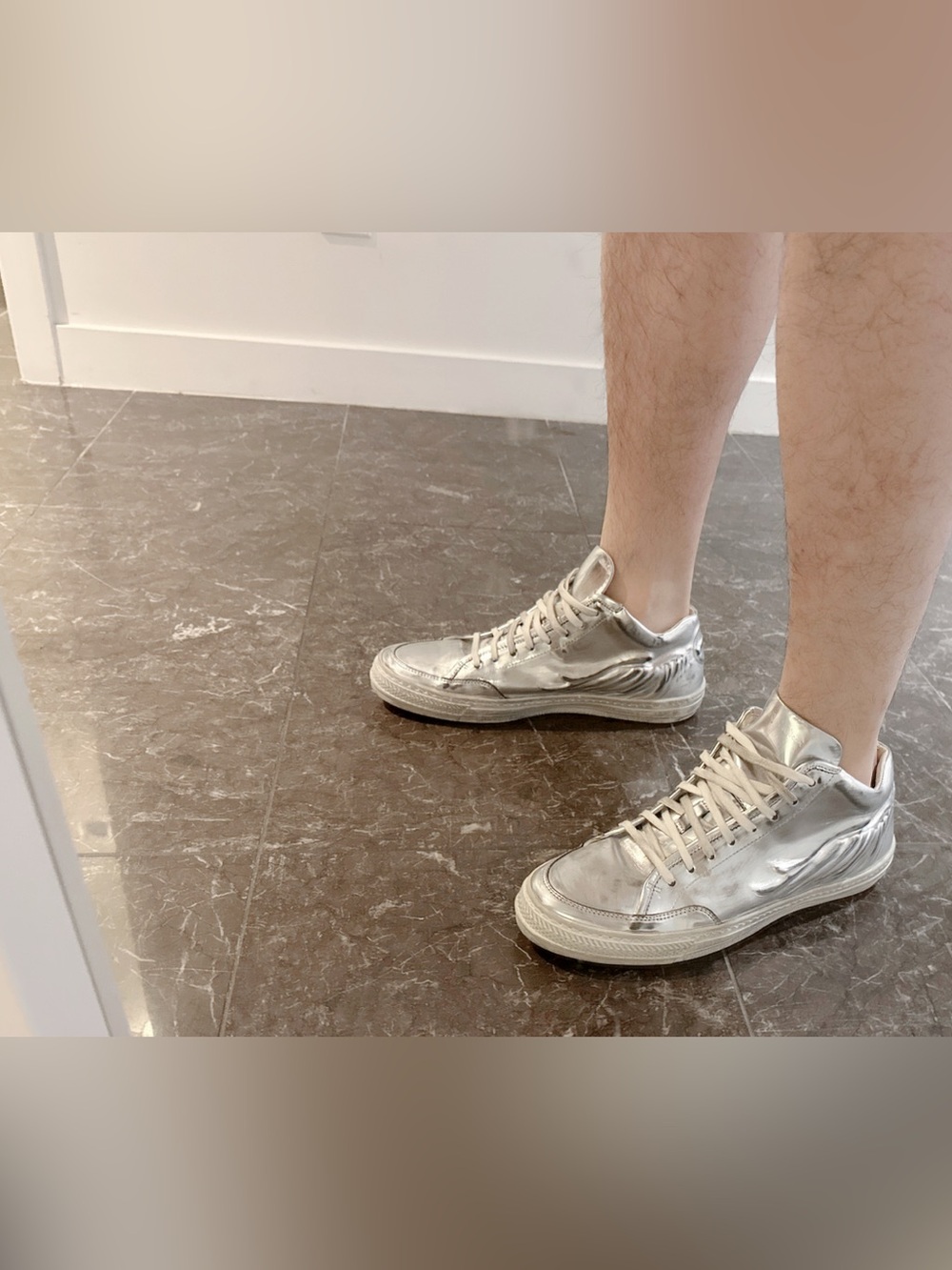 Robin's Jean Silver High-Top Boots